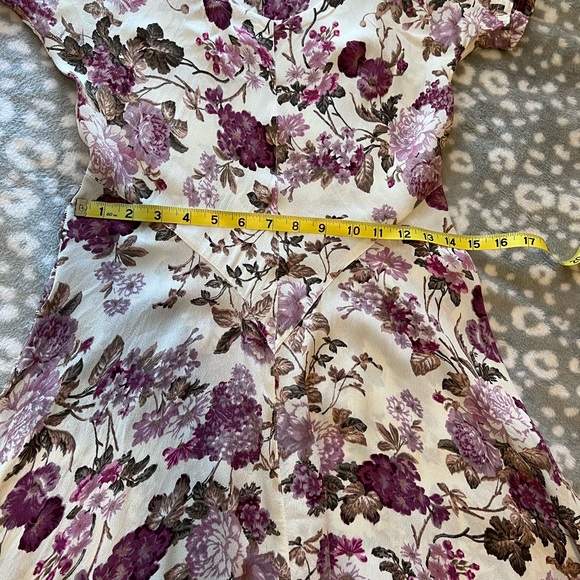 Vintage 90s Starina Dloral Midi Dress/Cottagecore/Rayon/Small - Picture 14 of 16